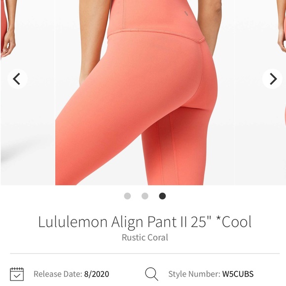 Lululemon Align Pant II 25" *Cool Rustic Coral size 6 - Picture 11 of 14